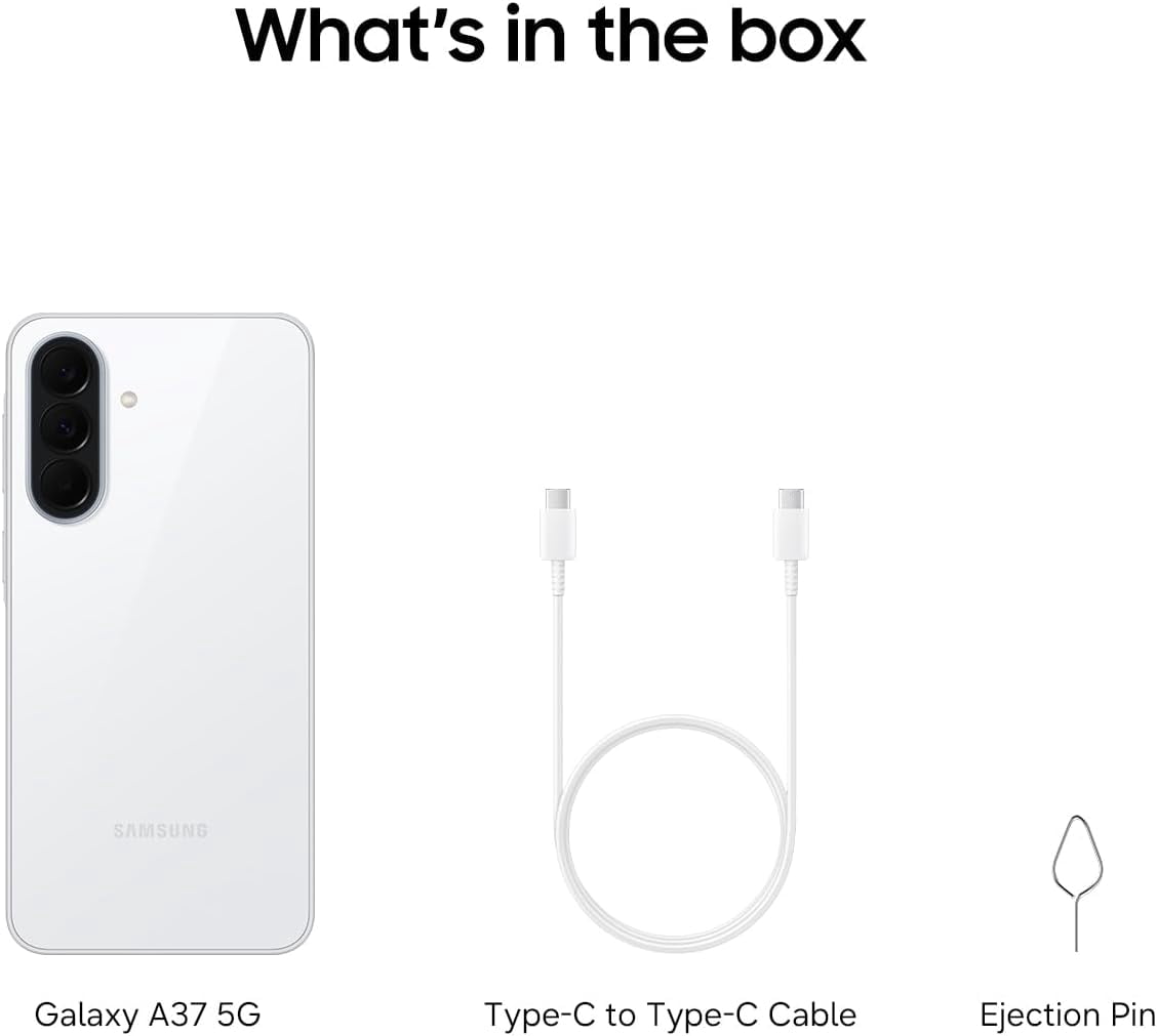 Samsung Galaxy A37 5G (128GB Storage, 6GB RAM) Ai Smartphone – Brand New | 6.7” Super AMOLED 120Hz Display | 50MP Camera | GSM Unlocked | International Version Dual SIM Cell Phone