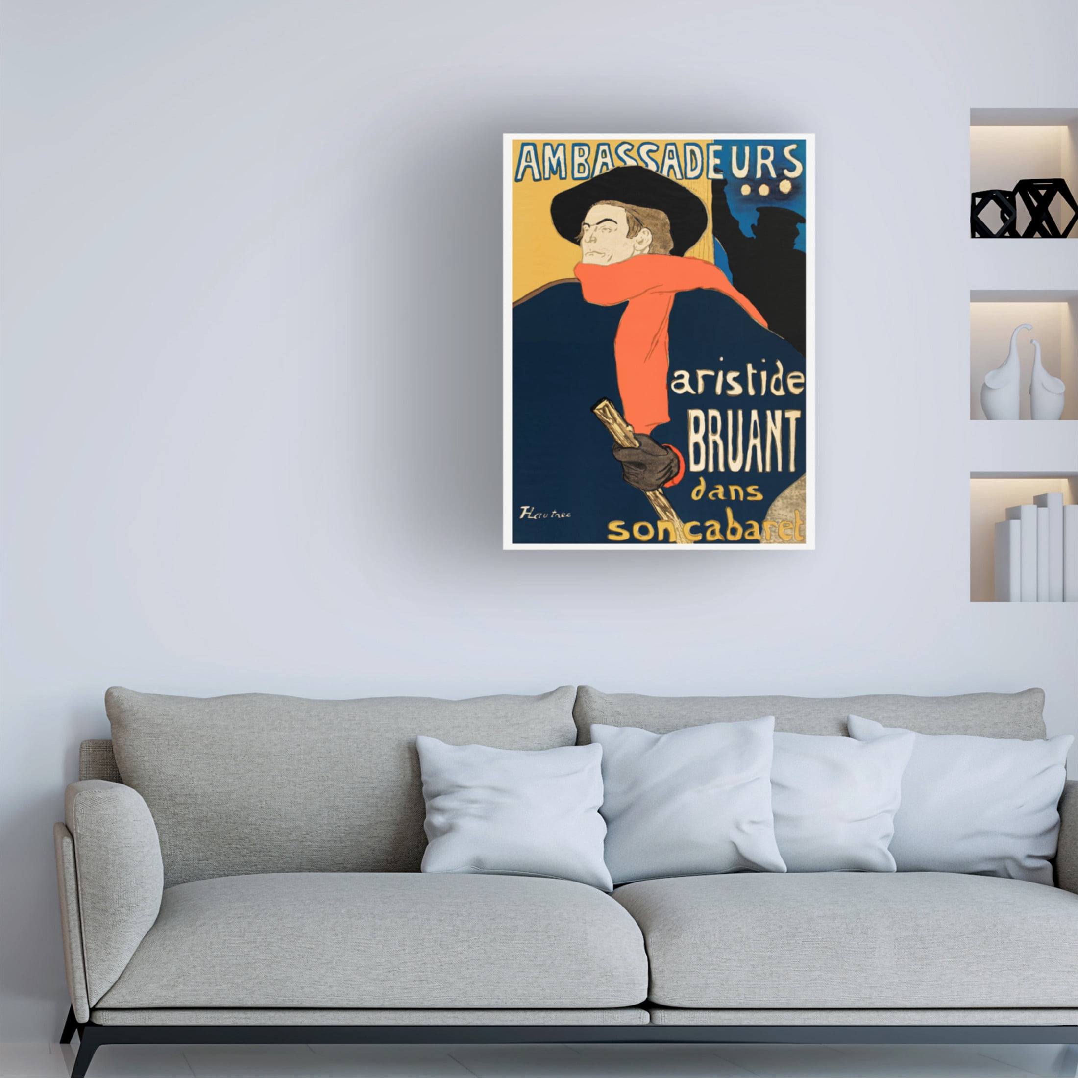 Trademark Fine Art Pictufy Ambassadeurs Aristide Bruant Dans Son Cabaret 1892 Canvas Wall Art