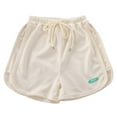 thumbnail image 4 of Gubotare Little Girl Shorts Girls Summer Casual Shorts Stretch Mid to High Rise Waist Shorts (White,Size 2-3 Years), 4 of 5