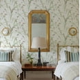 thumbnail image 2 of Chesapeake Meadowlark Light Green Botanical Prepasted Non-Woven Blend Wallpaper, 20.5-in by 33-ft, 56.4 Sq. ft. 1 count, 2 of 2