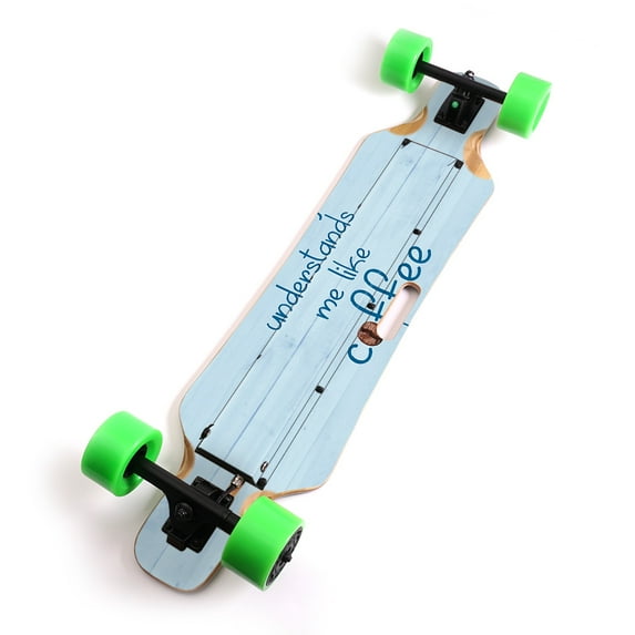 Skin Compatible With Blitzart Huracane 38" Electric Skateboard Coffee Understands Me