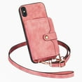 thumbnail image 5 of for iPhone XS Max Wallet Case, Crossbody Phone Purse with Card Holder for Women, Zipper PU Leather Carrying Cover Gift with Shoulder Strap Kickstand Anti-drop for iPhone XS Max - Pink, 5 of 10