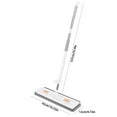 thumbnail image 4 of Mop and Bucket Set, 42cm Portable Floor Mop Set, Plastic Bucket Mop, Large Durable Flat Mops for Floor Cleaning, Household Flat Mop, Include 2 Mops 1 Foldable Bucket, 4 of 7