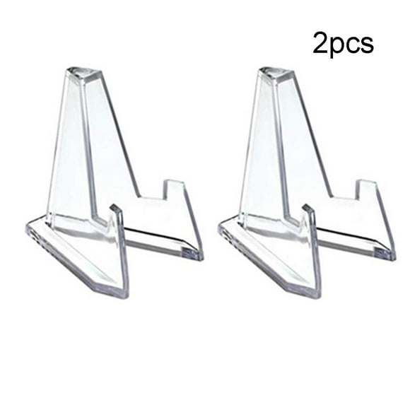 2 Pcs Acrylic Commemorative Coin Display Stand Transparent Triangle Display Stand