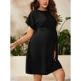 thumbnail image 3 of xiaxaixu Robe de Grossesse pour Femmes Robes d'Été Décontractées Manches Courtes Col Rond Robe de Baby Shower avec Ceinture, 3 of 7