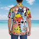 thumbnail image 4 of Balery Funny Cats Camisas hawaianas de manga corta para hombre, camisas playeras de corte holgado, camisas de vacaciones con botones,Large, 4 of 7