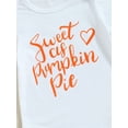 thumbnail image 4 of Newborn Baby Girl Halloween Outfit Pumpkin Short Sleeve Romper +Pumpkin Shorts +Headband Set Cute Halloween Clothes, 4 of 7
