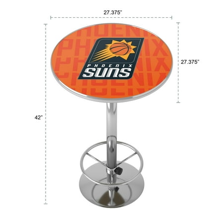 Phoenix Suns NBA City Chrome Pub Table - Orange, Black, Gray, Yellow