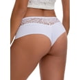 thumbnail image 2 of Unique Bargains Women's Lace Ice Silk Mid Rise Comfort Underpants L White, 2 of 6