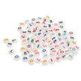 thumbnail image 1 of LIFKOME 100pcs Beads for Bracelets Number Jewelry Beads Assorted Color Acrylic for Jewelry Making Adults, 1 of 8