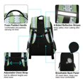 thumbnail image 4 of FORMRS Kids School Backpack Elementary Student Unisex Travel Bookbag with Reflective Stripes, Green Stripe Pattern, 4 of 7