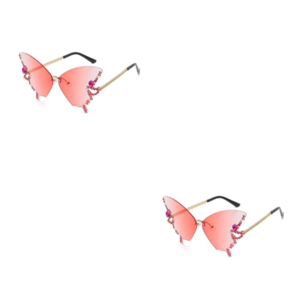 Sonducket Gafas de sol de moda Gafas a prueba de sol Multicolor Hermosa Playa Protector de ojos de larga duración Equipo de protección Rosa Rosa 2piezas