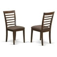 thumbnail image 3 of East West Furniture Norden 5-piece Wood Table and Dining Chairs in Mahogany, 3 of 5