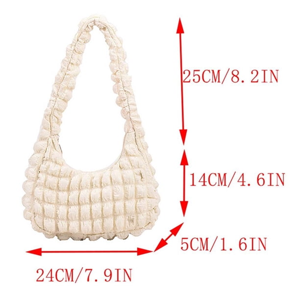 Bolso de hombro con burbujas para mujer, bolsa de hombro de Color sólido, informal, plisado, a la moda, de diseñador, para las axilas xuanjing unisex
