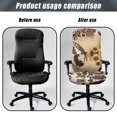 thumbnail image 4 of POLERO Elastic Cloth All-in-One Computer Office Chair Covers for Workspace, Anti Wear Washable Chair Protector Cover, Butterfly and Sunflower Design, 4 of 7