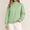 Green, variant on Women Mock Neck Sweatshirt Oversized Drop Shoulder Turtleneck Soft Long Sleeve Solid Color Pullover Casual Fall Everyday Tops Beige XXL