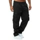 thumbnail image 1 of Pantalones cargo holgados para hombre, con cintura elástica, informales, rectos, para correr, con múltiples bolsillos, 1 of 3