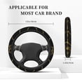 thumbnail image 3 of Cauagu Golden Spider Web Print Car Steering Wheel Cover - Universal Car Accessory for Diverse Cars for Steering Wheel with a Diameter of 14.5"-15", 3 of 7