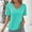 Mint Green, variant on ALLLIST Women's Tops Summer Short Sleeve V Neck T-Shirts Plain Fashion Pink Shirts Womens Clothing