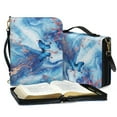 thumbnail image 3 of FOR U DESIGNS Marble Stripes Butterfly Bible Bag for Girls Size M Abrasion Leather Bible Study Bags and Totes for Women Waterproof Bible Carrying Bag for Men for Bible Study Religious, 3 of 7