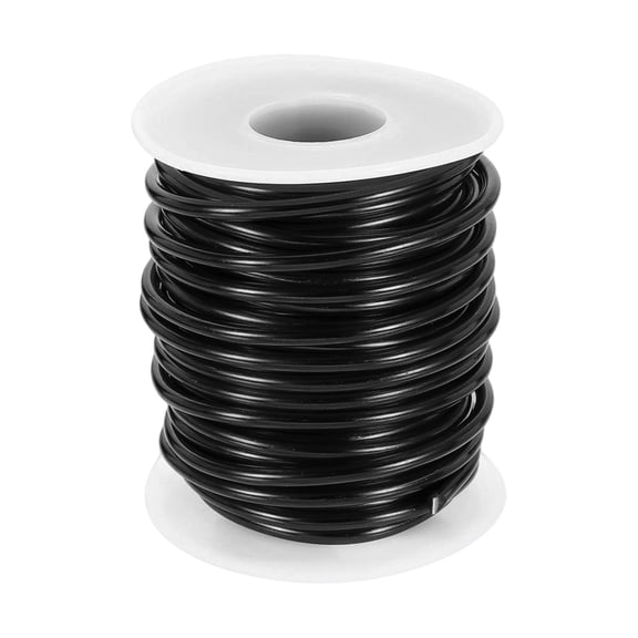 Uxcell 9 Gauge Aluminum Craft Wire 3.0mm 33ft Flexible Bendable Anodized Metal Jewelry Sculpting Wire for Jewelry Making Modelling Craft DIY, Black