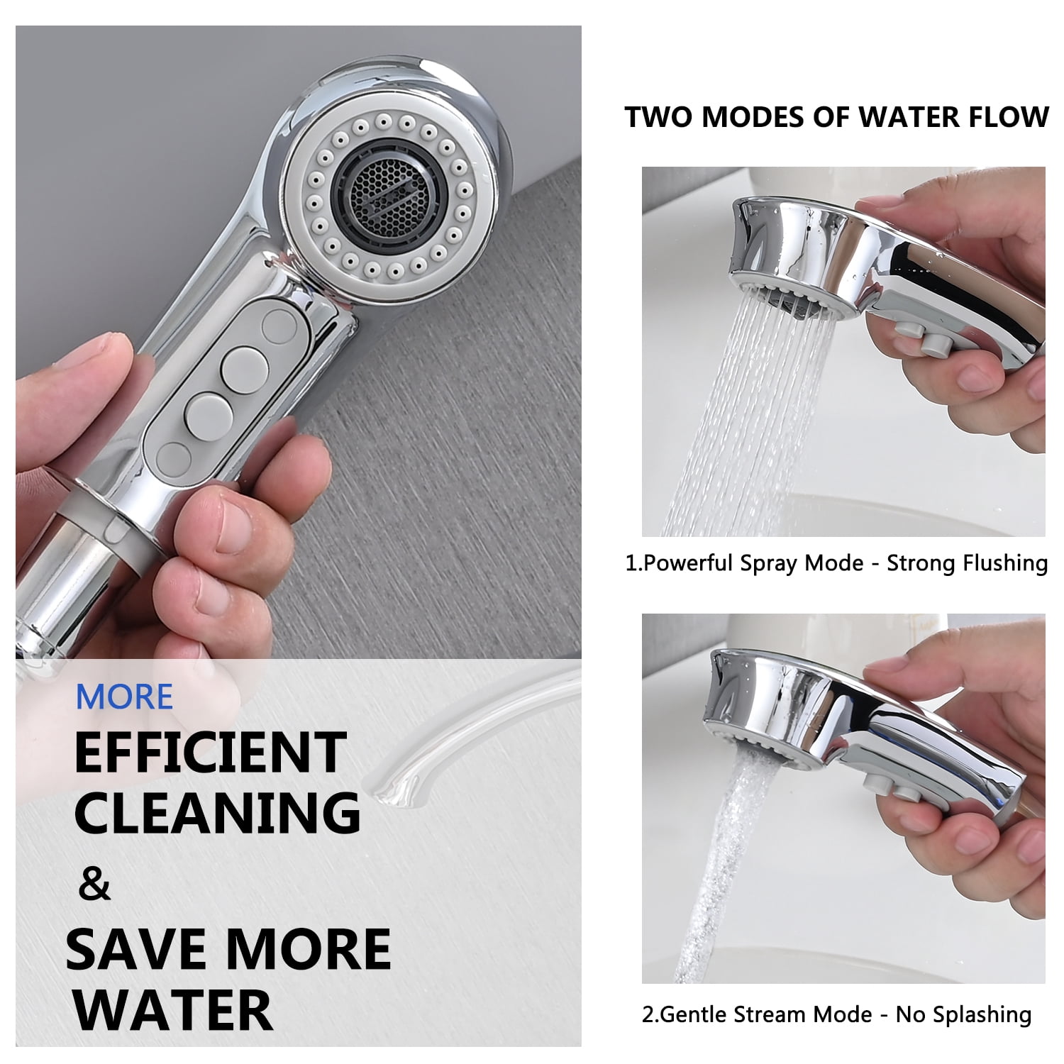 PROOX 4 in. Centerset Bathroom Sink faucet with Pull Out Sprayer Double Handles