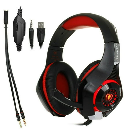 USB 3.5mm Surround Stereo Gaming Headset Headband Headphone with Mic For PC