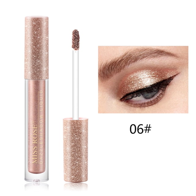 Fiudx Sombra de Ojos Líquida Perlada con Purpurina y Lentejuelas, 12 Colores