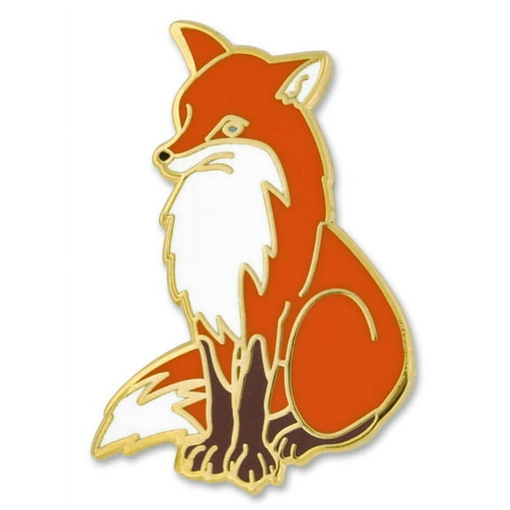 PinMart's Vixen Arctic Red Fox Animal Enamel Lapel Pin