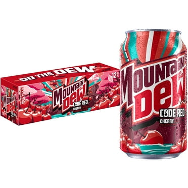 Mountain Dew Code Red Cherry Flavored Soda Pop, 12 fl oz, 12 Pack Cans