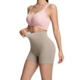 thumbnail image 4 of Only Moment Shorts for Women Blended Fabric High Waisted Stretch Ankle Pants for Women Business Casual Travel Athletic Work Yoga Shorts with Pockets Khaki,L, 4 of 5