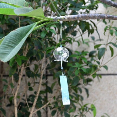 Japan Style Handpaint Sakura Glass Wind Chimes Wind Bells Home Garden Office Hanging Decorations