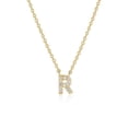 thumbnail image 1 of Diamondlite Cubic Zirconia Mini Initial R Necklace - Gold, 1 of 1