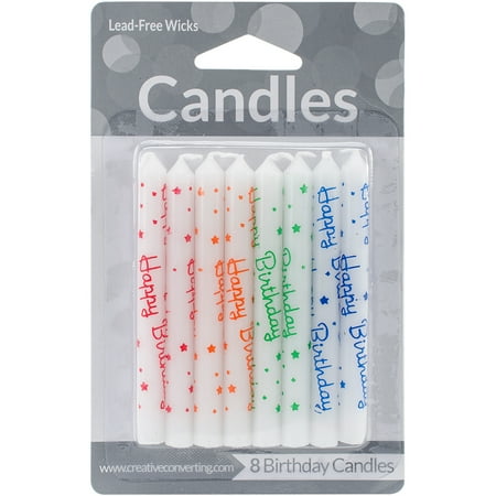 Happy Birthday Candles, 8 pk