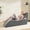 Grey, variant on Yoga Chairs for Adults, Ergonomic Chaise Lounge Chair Indoor with Side Pocket, Lumbar Pillow, Ottoman, Yoga Chair Perfect for Stretching, Relaxation, Exercise, Used in Bedroom, Living Room