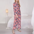 thumbnail image 3 of Honeii America Flags print Women's Pajama Sets Long Sleeve Button Down Sleepwear Nightwear Soft Pjs Lounge Sets-Small, 3 of 7