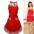 thumbnail image 2 of Cute Fashion Aprons for Girls Women Waitress Cooking Restaurant Kitchen Home Cooking Chef Bib Pink Apron Dress Christmas Gift, 2 of 2