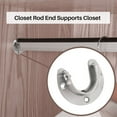 thumbnail image 5 of Qilidiba 4 Packs Heavy Duty Stainless Steel Closet Rod End Supports Closet Pole Sockets Flange Rod Holder with Screws, 1-1/3 Inches Diameter(U-Shaped), 5 of 6