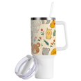 thumbnail image 2 of Animals Flowers Leaves 40 oz Tumbler with Handle Insulated&nbsp;Travel Mug&nbsp;Lid Straw Leak Proof Steel Vacuum Water Bottles Glasses Fits in Car Cup Holder, 2 of 7
