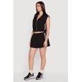 thumbnail image 3 of Women's Side Stripe Zip Front Cropped Vest, 3 of 4