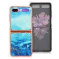 thumbnail image 3 of Funda de vidrio templado para teléfono móvil Funda protectora trasera Funda protectora para Galaxy Z Flip Azul, 3 of 5