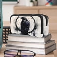 thumbnail image 6 of PhooArto Pencil Case, Dream Catcher Black Raven Large Capacity Pencil Pouch Stationery Pen Bag, 6 of 7