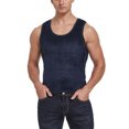 thumbnail image 3 of Minnieouse 2 piezas de ropa interior térmica para hombre, chaleco para clima frío sin mangas, Top básico de Color sólido, ropa Base informal cómoda Camisetas Azul oscuro Minnieouse AP013331-05, 3 of 6