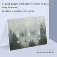 thumbnail image 3 of Yayeee Toggle Light Switch Wall Plate 2-Gang 4.56"x4.48" Decorative Outlet Cover, Foggy Forest, 3 of 7