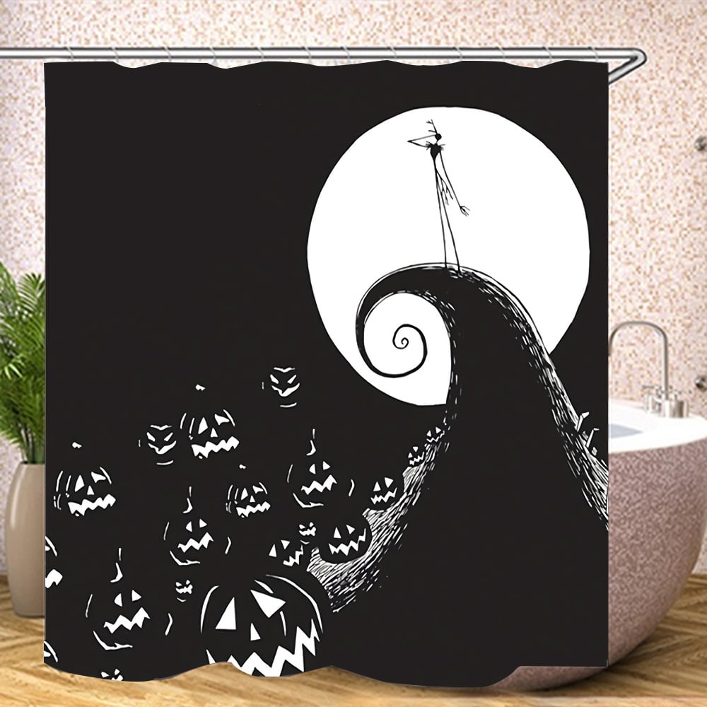Shower Curtain The Nightmare Before Christmas Bathroom Decor Jack and