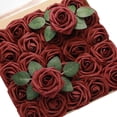 thumbnail image 1 of 50 rosas artificiales YONGSHENG espuma decoración DIY para bodas fiestas hogar Altura 23 cm, 1 of 5