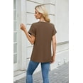 thumbnail image 3 of Women's T Shirt Short Sleeve Crewneck Casual Tops, 3 of 3