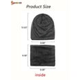 thumbnail image 3 of Spencer 2Pcs Winter Hats Scarf Set Warm Knitted Beanie Hat Thick Fleece Lined Skull Cap Head Neck Warmer for Men Women, 3 of 7