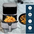 thumbnail image 4 of Culinary Chef 5.8-Quart Electric Air Fryer, Adjustable Temperature, Touch Panel Control, One-Touch Cook Functions, and 360° Rapid Cooking, 1350 Watt Power, 4 of 11