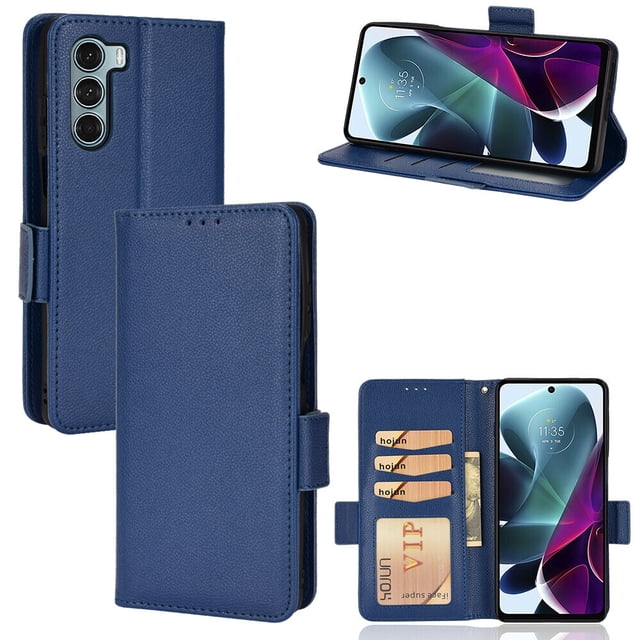 Motorola Edge S30 Case , PU Leather Flip Cover Card Slots Magnetic Closure Wallet Case for Motorola Edge S30